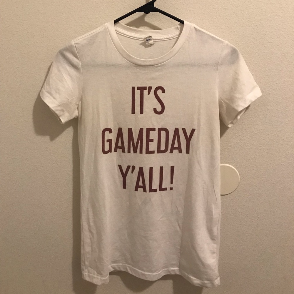 Size Small, Game Day White T-Shirt
